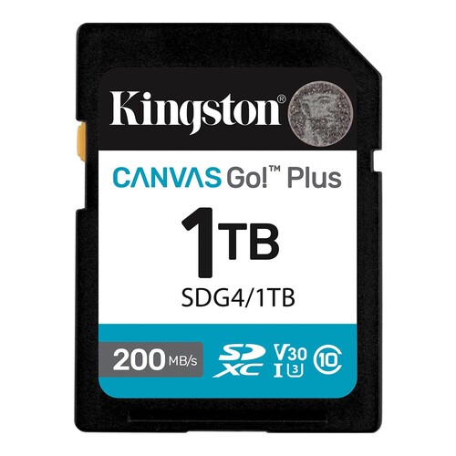 Kingston 1TB SDXC Canvas Go! Plus Gen4 200MB/s C10 UHS-I U3 V30