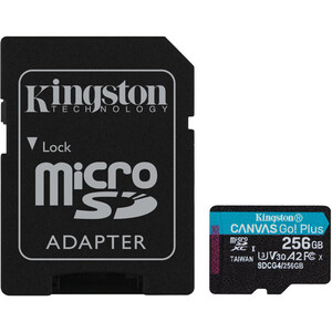 Kingston - Kingston 256GB microSDXC Canvas Go! Plus Gen4 200MB/s A2 U3 V30 + Adaptör (1)