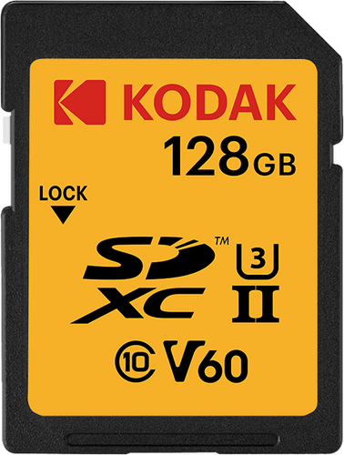Kodak 128GB UHS-II U3 V60 SD Hafıza Kartı (280MB/s - 150MB/s)