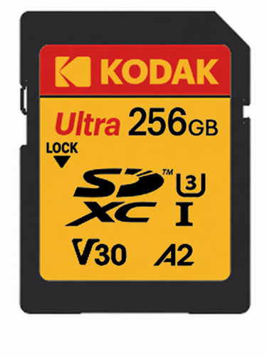 Kodak 256GB UHS-I U3 A2 V30 Ultra DDR SD Hafıza Kartı (160MB/s - 150MB/s)