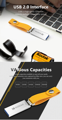 Kodak 64GB 2.0 Metal USB Bellek (K122)