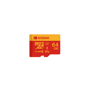 Kodak - Kodak 64GB microSD Premium UHS-I C10 U1 V10 + SD Adaptör (Kırmızı) (1)