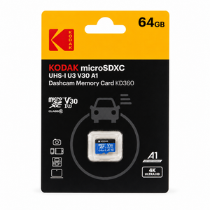 Kodak - Kodak 64GB microSD UHS-I U3/V30/A1 Hafıza Kartı (KD360)