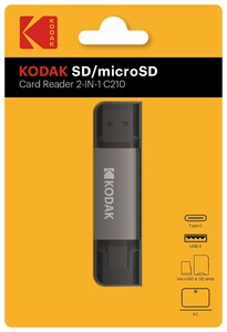 Kodak - Kodak C210 USB 3.0 2-in-1 SD/MicroSD Kart Okuyucu