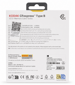 Kodak - Kodak Extra 256GB CF Express Type B 2.0 Hafıza Kartı (1700MB/s - 1650MB/s) (1)