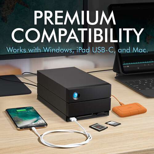 LaCie 40TB 2big Dock 2-Bay Thunderbolt 3 RAID Harici Harddisk