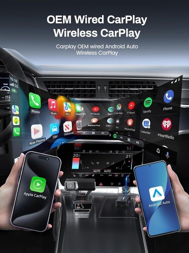 LEMORELE P80 Kablosuz CarPlay ve Android Auto Adaptörü