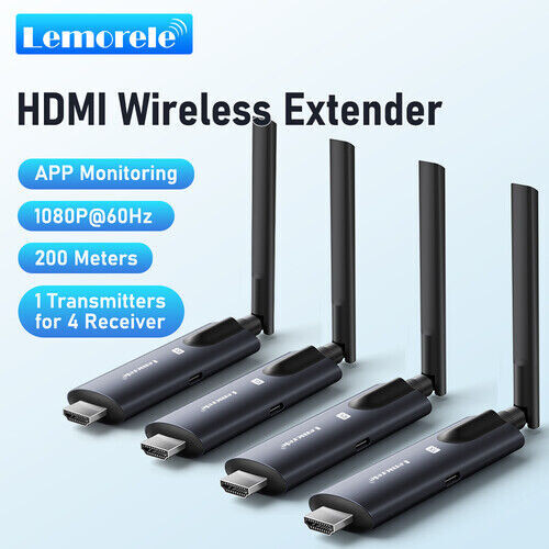 LEMORELE R1030 HDMI Kiti 1TX ve 3RX Ultra Uzun İletim Kablosuz Ultra Uzun İletim Kablosuz
