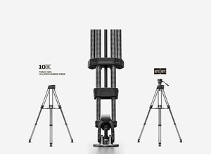Leofoto LVF-163C+FH-10 Karbon Fiber Profesyonel Video Tripot Kit (Çift Kademeli 75mm Küre + FH-10 Sıvı Kafa) - Thumbnail