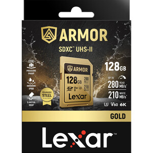 Lexar - Lexar 128GB 280MB/s ARMOR GOLD Serisi SDXC UHS-II Hafıza Kartı (1)