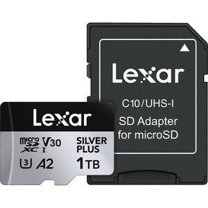 Lexar - Lexar 1TB 205 MB/s Silver Plus microSD UHS-I V30 Hafıza Kartı (1)