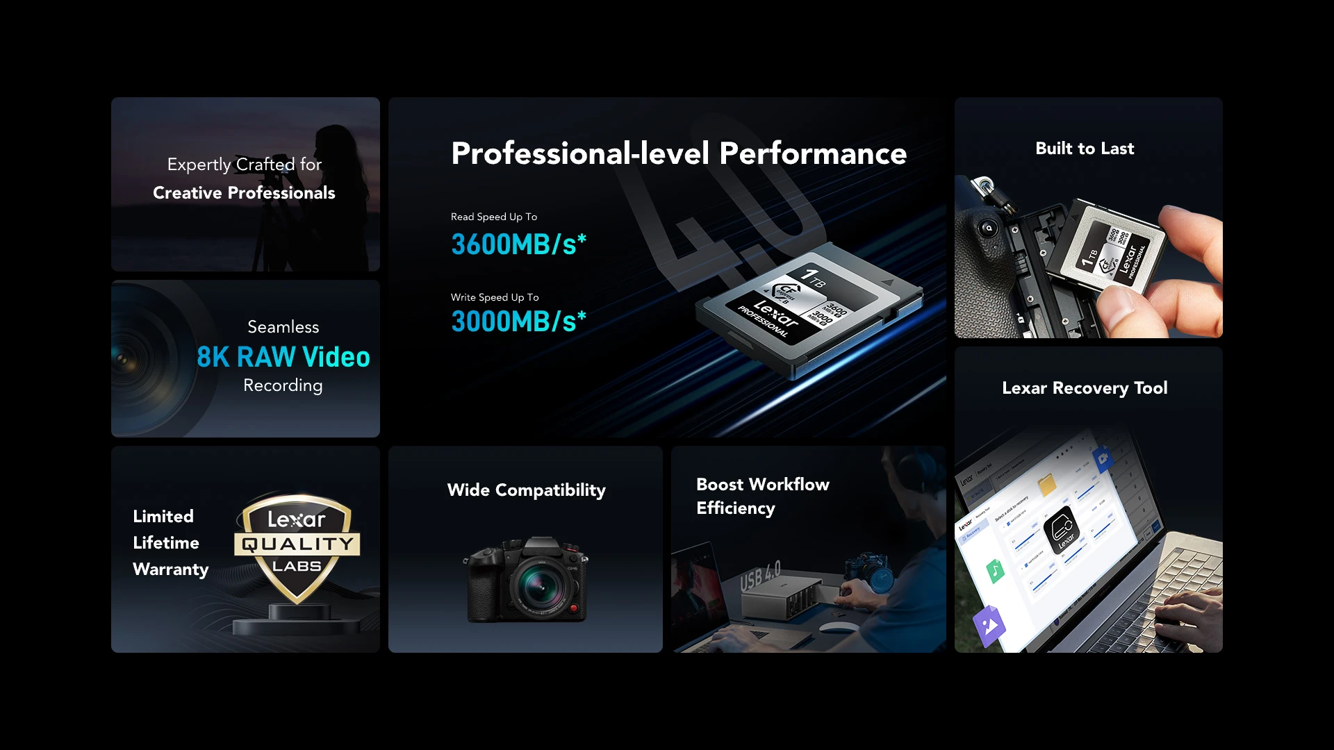 Lexar 1TB Professional SILVER CFexpress™ 4.0 Type B Hafıza Kartı