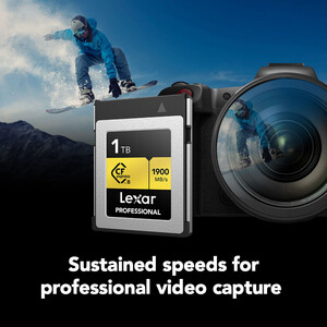 Lexar 1TB Profesyonel CFexpress Type B Hafıza Kartı (Gold Serisi - Thumbnail