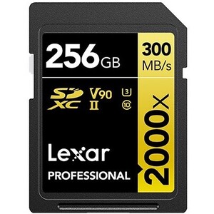 Lexar - Lexar 256GB 2000x Professional SDXC RDR UII V90 Hafıza Kartı