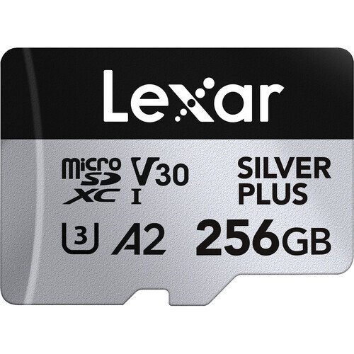 Lexar 256GB 205 MB/s Silver Plus microSD UHS-I V30 Hafıza Kartı