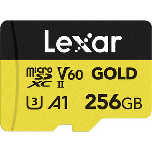 Lexar - Lexar 256GB 280 MB/s UHS-II V60 microSD Hafız Kartı (Gold Serisi)