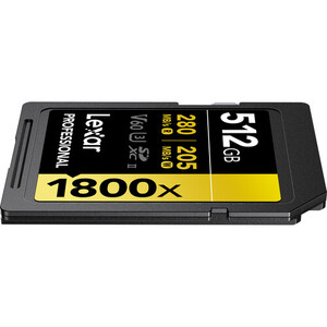 Lexar 512GB 280MB/s Profesyonel 1800x SDXC UHS-II V60 Hafıza Kartı (Gold Serisi) - Thumbnail