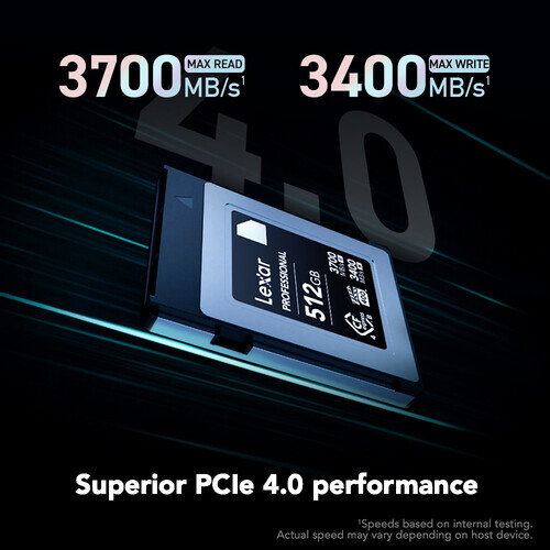 Lexar 512GB Professional CFexpress 4.0 Type B Hafıza Kart (Diamond Serisi)