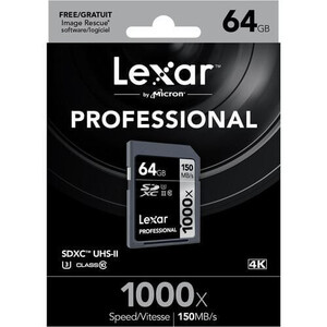 Lexar - Lexar 64GB 1000x 150mb/sn Pro 4K SD Hafıza Kartı (1)