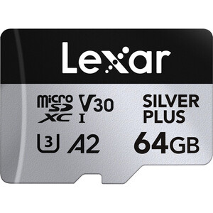 Lexar - Lexar 64GB 205 MB/s Silver Plus microSD UHS-I V30 Hafıza Kartı (1)