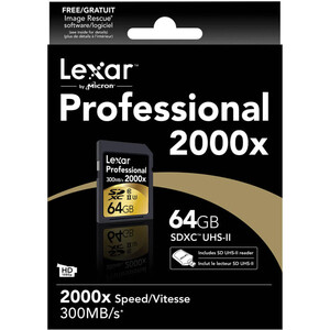 Lexar - Lexar 64GB Profesyonel 2000x UHS-II SDXC Hafıza Kartı (1)