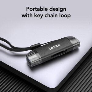 Lexar Dual-Slot USB-A/C SD/microSD Kart Okuyucu (LRW310X-BNBNG) - Thumbnail