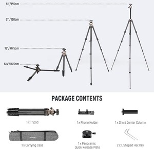 Neewer - Neewer LiteTrip LT35 Karbon Fiber Tripod (1)