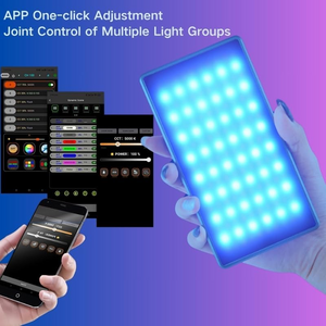 Liyadi LR225 Pro RGB Led Video Işığı Cep Boy Mini Fotoğraf Işığı 24 Efektli - Thumbnail