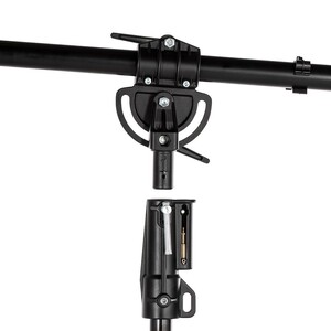 Manfrotto 025BS Standlı Süper Boom (Siyah) - Thumbnail