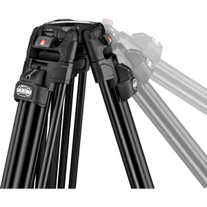 Manfrotto MVK504XTWINFA 504X Fluid Video Başlık 645 Alüminyum Video Tripod Kit - Thumbnail