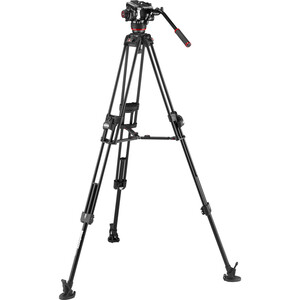 Manfrotto - Manfrotto MVK504XTWINFA 504X Fluid Video Başlık 645 Alüminyum Video Tripod Kit (1)
