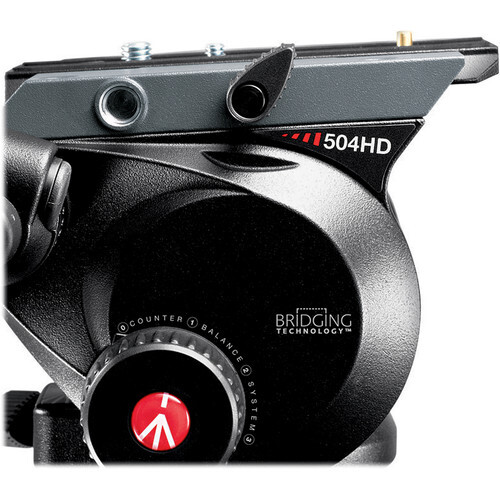 Manfrotto 535K, 504HD Fluid Video Başlıklı Karbon Profesyonel Tripod Kit