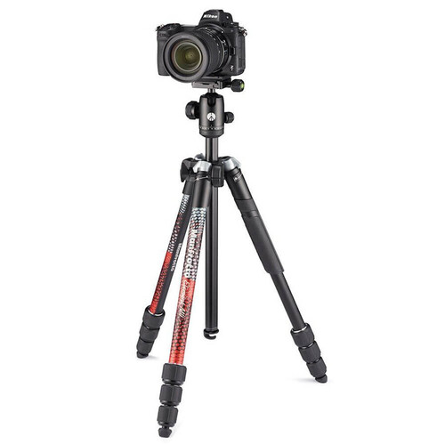 Manfrotto MKELMII4RMB-BH Element MII Alüminyum Mobile Bluetooth Tripod (Kırmızı)