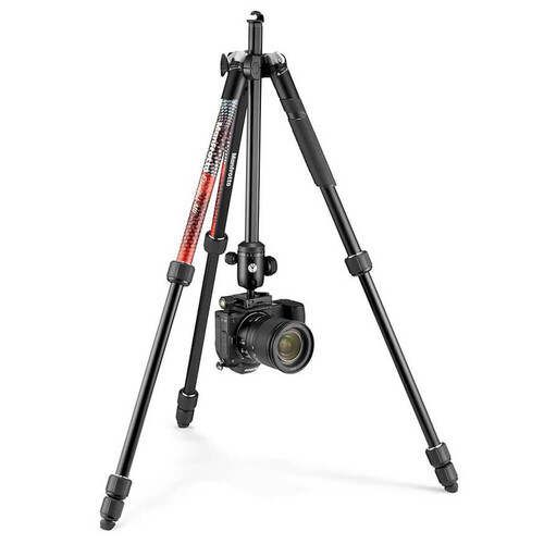Manfrotto MKELMII4RMB-BH Element MII Alüminyum Mobile Bluetooth Tripod (Kırmızı)
