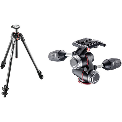 Manfrotto MT190CXPRO3 3 Kademeli Karbonfiber Tripod MHXPRO-3W 3 Kollu Tripod Kafası