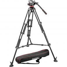 Manfrotto MVH502A,546BKB1 Fluid Head ve 546B Tripod System ve 504PLONGR Plate