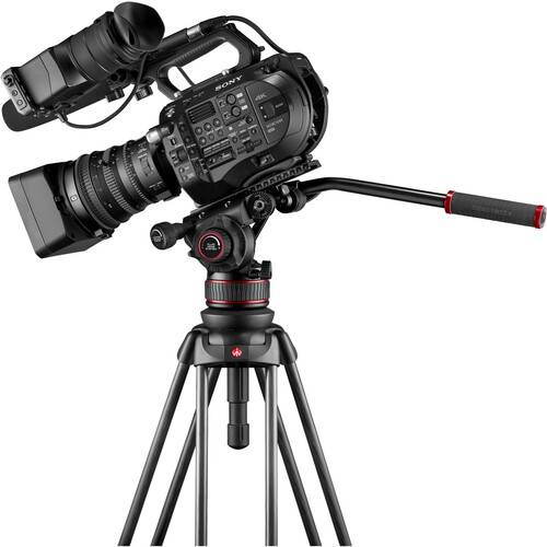 Manfrotto MVK612TWINFC 612 Fluid Head, 645 FAST Twin Karbon Fiber Tripod Kiti