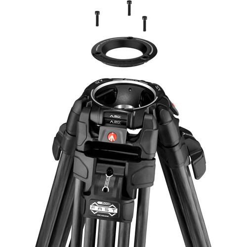 Manfrotto MVK612TWINFC 612 Fluid Head, 645 FAST Twin Karbon Fiber Tripod Kiti
