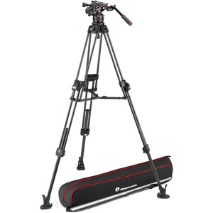Manfrotto - Manfrotto MVK612TWINFC 612 Fluid Head, 645 FAST Twin Karbon Fiber Tripod Kiti