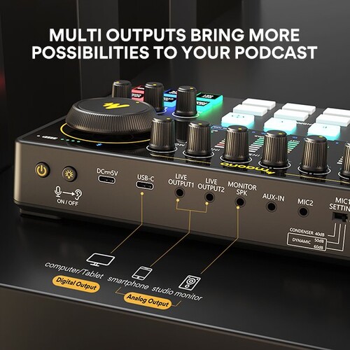 Maono AME2 Podcast ve Canlı Yayın için Ses Kartı
