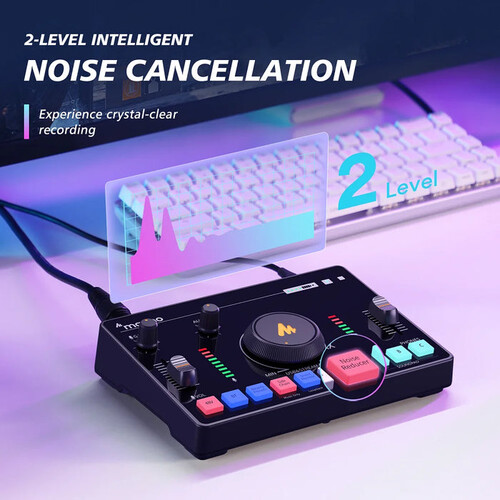 Maono Maonocaster AMC2 NEO Podcast ve Canlı Yayın için Ses Kartı (Siyah)