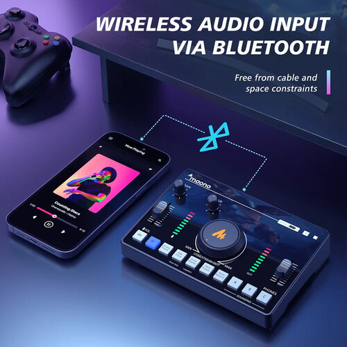 Maono Maonocaster AMC2 NEO Podcast ve Canlı Yayın için Ses Kartı (Siyah)
