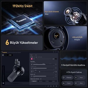 Maono - Maono PD300X USB/XLR Dinamik Mikrofon (1)