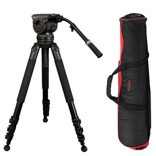 Miliboo M8L Hidrolik Kafalı Profesyonel Alüminyum Video Tripod