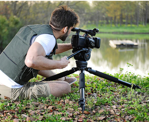 Miliboo M8L Hidrolik Kafalı Profesyonel Alüminyum Video Tripod