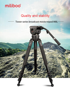 Miliboo M8L Hidrolik Kafalı Profesyonel Alüminyum Video Tripod - Thumbnail