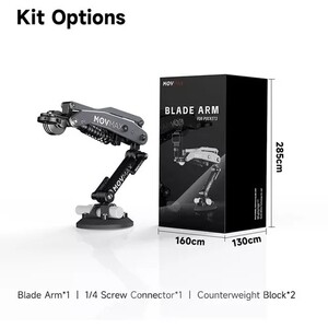 Movmax Blade Arm for DJI Pocket 3/Insta360 X4/Insta360 X5 - Thumbnail