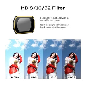 Movmax DJI Pocket 3 İçin ND 8/16/32 Filtre Seti - Thumbnail