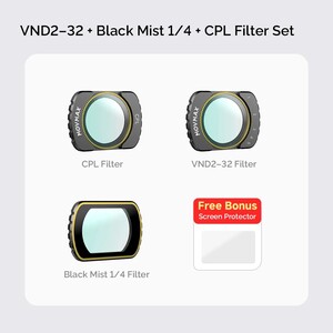 Movmax - Movmax DJI Pocket 3 İçin VND2-32 + Black Mist 1/4 + CPL Filtre Seti