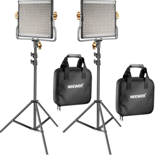 Neewer 480 LED Bi-Color 2&prime;li Video Işık Seti (JYLED-500S 2'li set)